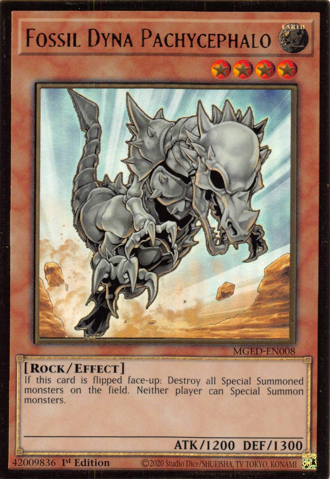 Fossil Dyna Pachycephalo [MGED-EN008] Gold Rare | Amazing Games TCG