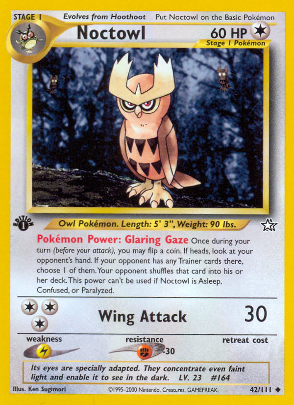 Noctowl (42/111) [Neo Genesis 1st Edition] | Amazing Games TCG