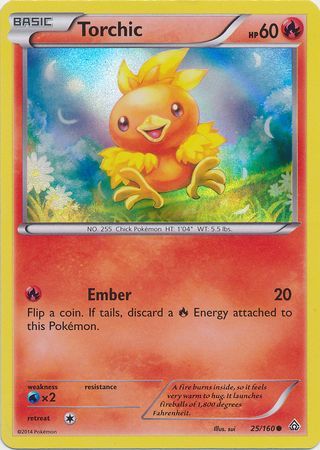 Torchic (25/160) (Sheen Holo) [XY: Primal Clash] | Amazing Games TCG