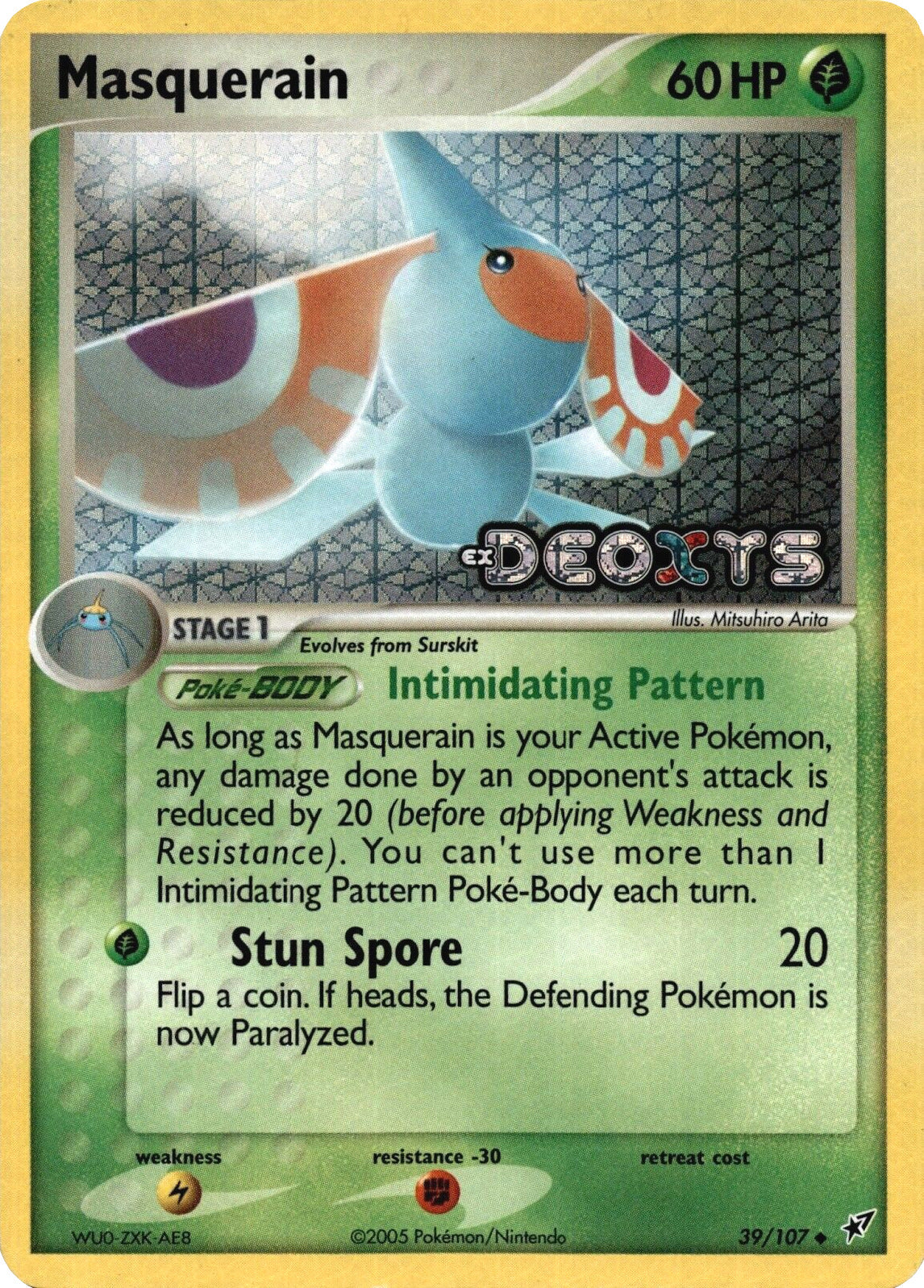 Masquerain (39/107) (Stamped) [EX: Deoxys] | Amazing Games TCG