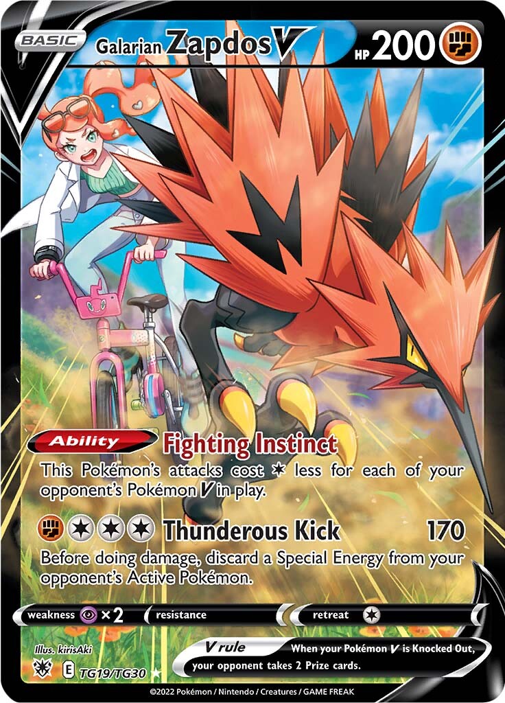 Galarian Zapdos V (TG19/TG30) [Sword & Shield: Astral Radiance] | Amazing Games TCG