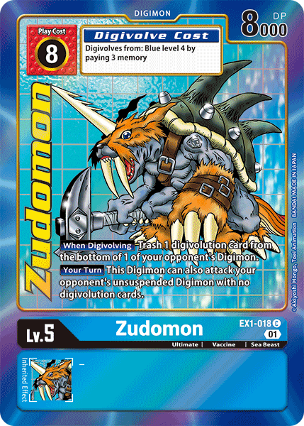 Zudomon [EX1-018] (Alternate Art) [Classic Collection] | Amazing Games TCG