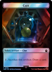 Fish // Clue (0055) Double-Sided Token (Surge Foil) [Doctor Who Tokens] | Amazing Games TCG