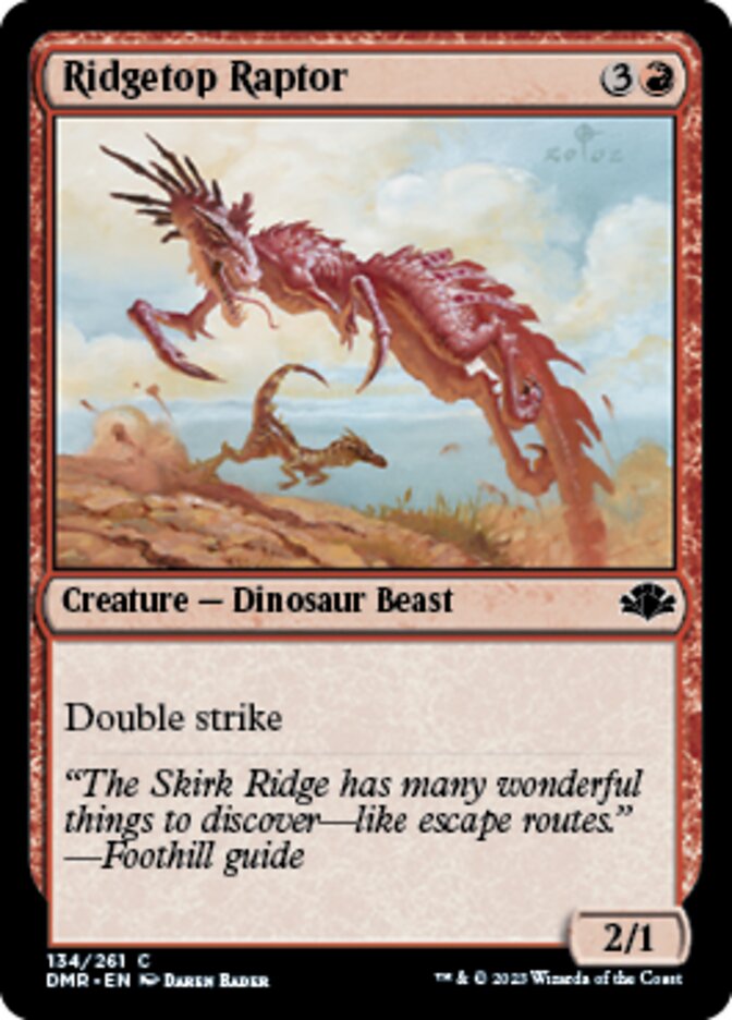 Ridgetop Raptor [Dominaria Remastered] | Amazing Games TCG