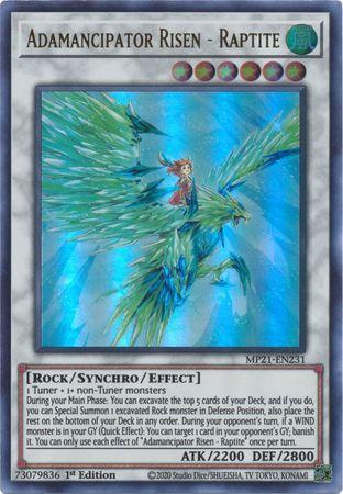 Adamancipator Risen - Raptite [MP21-EN231] Ultra Rare | Amazing Games TCG