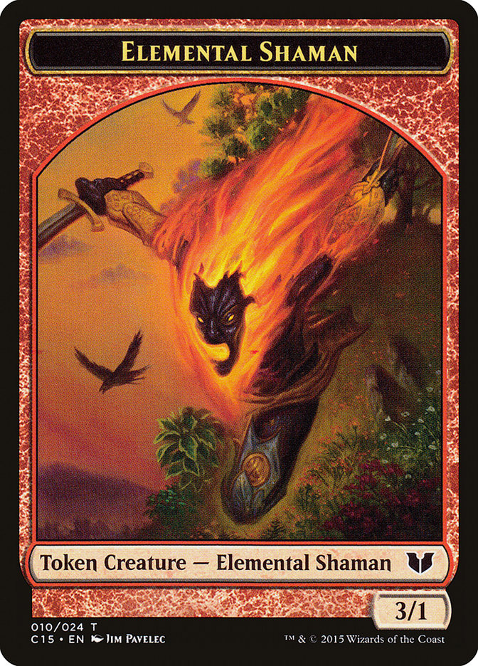 Knight (004) // Elemental Shaman Double-Sided Token [Commander 2015 Tokens] | Amazing Games TCG