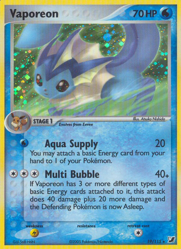 Vaporeon (19/115) [EX: Unseen Forces] | Amazing Games TCG