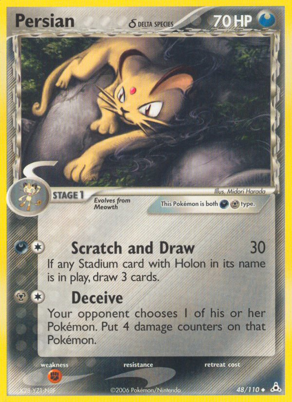 Persian (48/110) (Delta Species) [EX: Holon Phantoms] | Amazing Games TCG