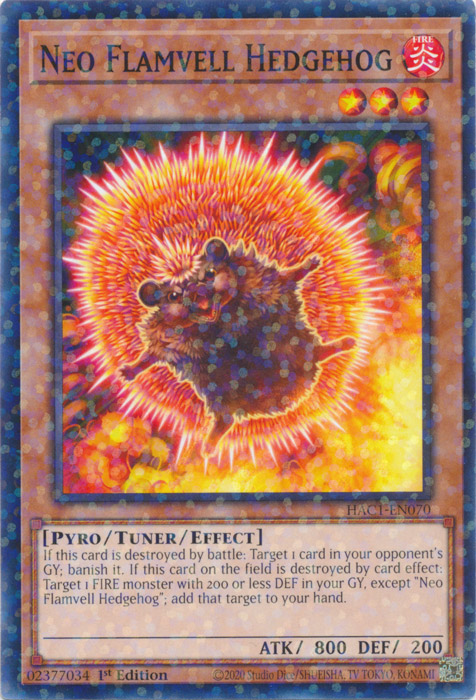 Neo Flamvell Hedgehog (Duel Terminal) [HAC1-EN070] Common | Amazing Games TCG