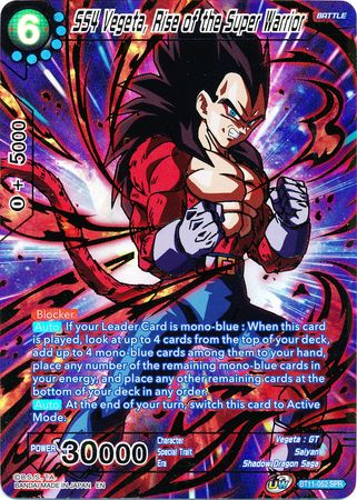 SS4 Vegeta, Rise of the Super Warrior (SPR) (BT11-052) [Vermilion Bloodline] | Amazing Games TCG