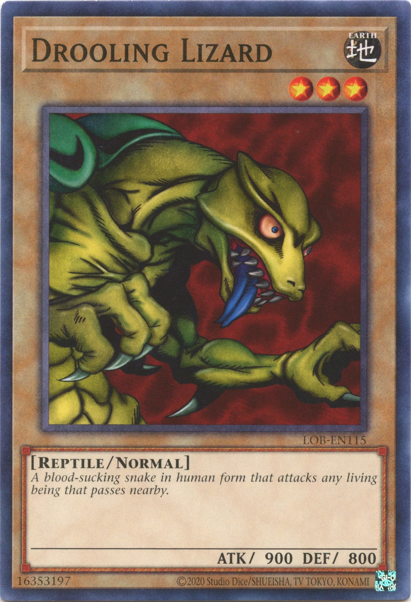 Drooling Lizard (25th Anniversary) [LOB-EN115] Common | Amazing Games TCG