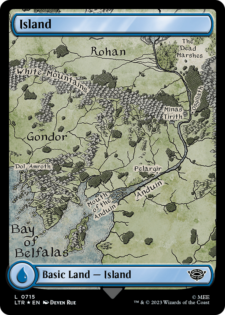 Island (0715) (Surge Foil) [The Lord of the Rings: Tales of Middle-Earth] | Amazing Games TCG