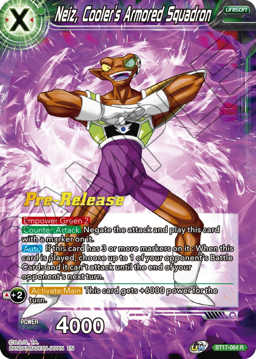 Neiz, Cooler's Armored Squadron (BT17-064) [Ultimate Squad Prerelease Promos] | Amazing Games TCG