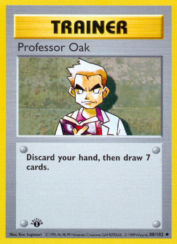 Professor Oak (88/102) (Shadowless) [Base Set 1st Edition] | Amazing Games TCG