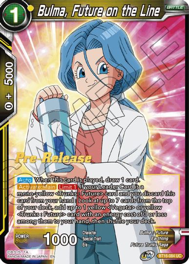 Bulma, Future on the Line (BT16-084) [Realm of the Gods Prerelease Promos] | Amazing Games TCG