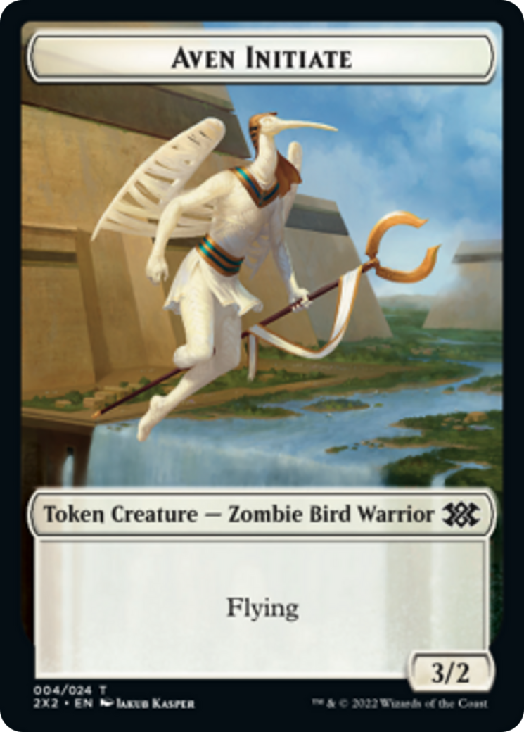 Spider // Aven Initiate Double-sided Token [Double Masters 2022 Tokens] | Amazing Games TCG