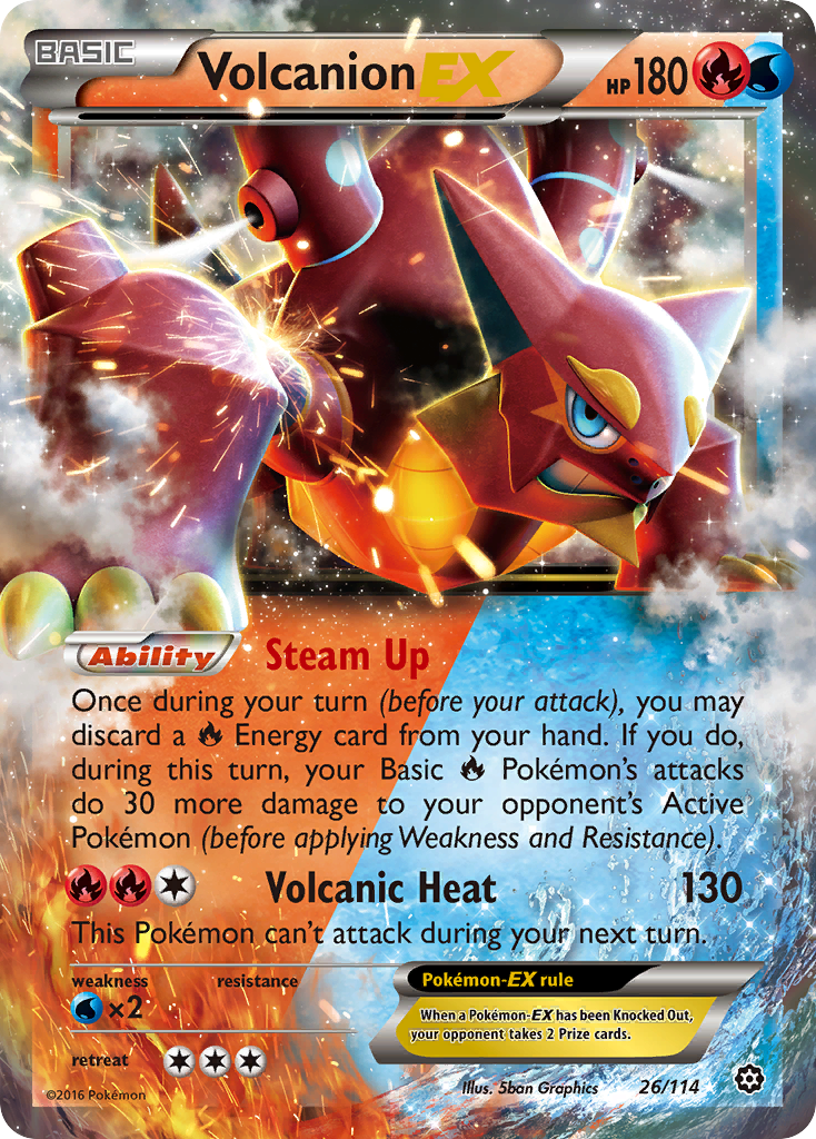 Volcanion EX (26/114) [XY: Steam Siege] | Amazing Games TCG