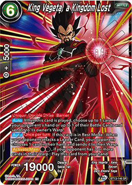 King Vegeta, a Kingdom Lost (Super Rare) [BT13-146] | Amazing Games TCG