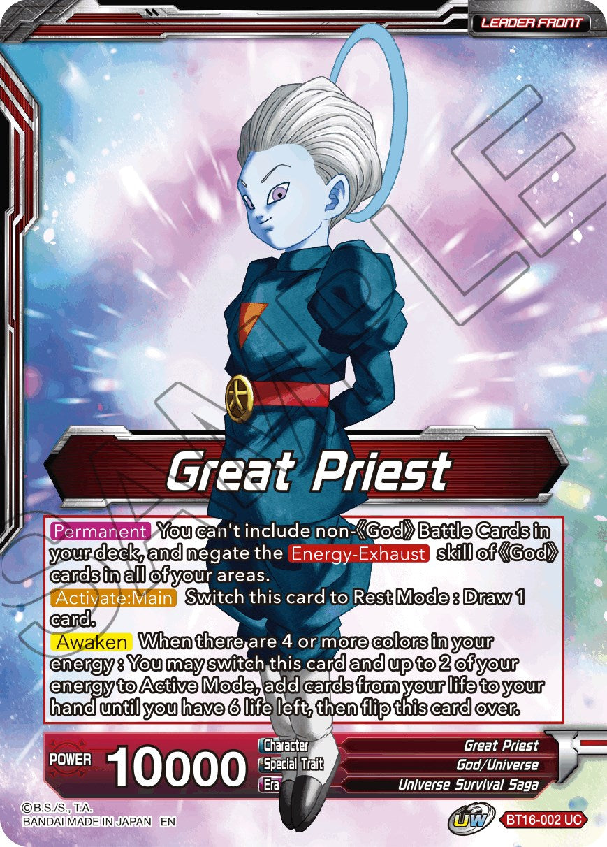 Great Priest // Great Priest, Commander of Angels (BT16-002) [Realm of the Gods Prerelease Promos] | Amazing Games TCG