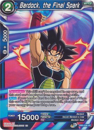 Bardock, the Final Spark (DB3-028) [Giant Force] | Amazing Games TCG