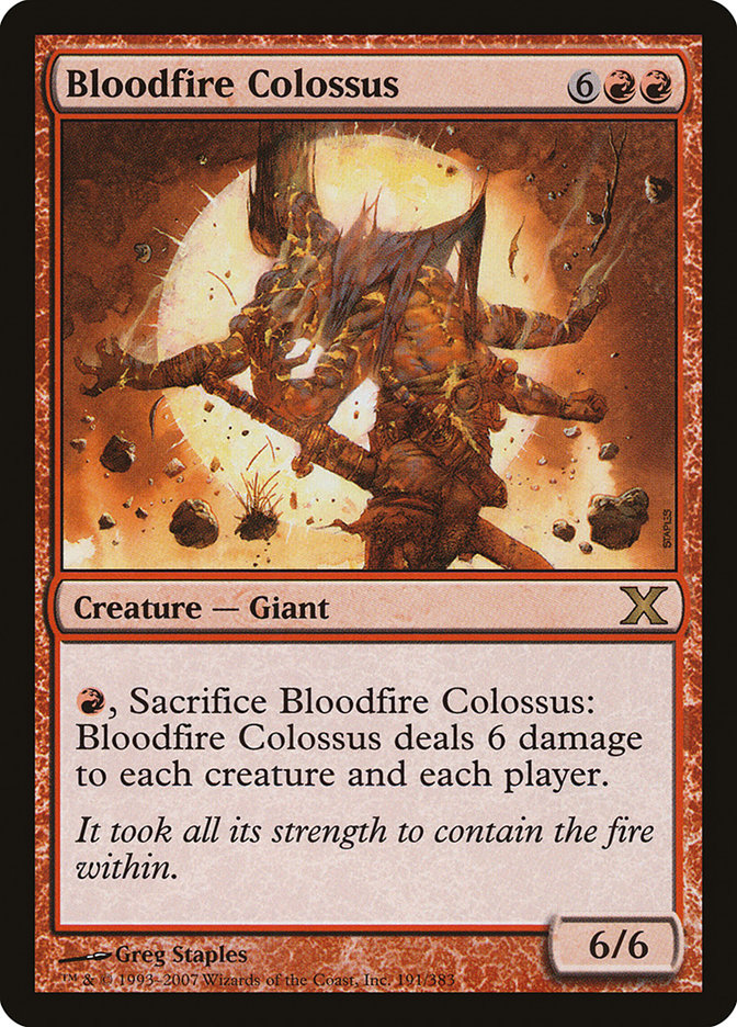 Bloodfire Colossus [Tenth Edition] | Amazing Games TCG