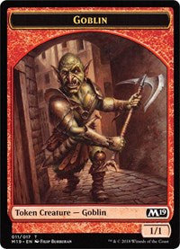 Goblin // Thopter Double-sided Token (Game Night) [Core Set 2019 Tokens] | Amazing Games TCG
