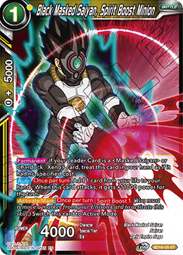 Black Masked Saiyan, Spirit Boost Minion (Starter Deck - Darkness Reborn) (SD16-05) [Cross Spirits] | Amazing Games TCG