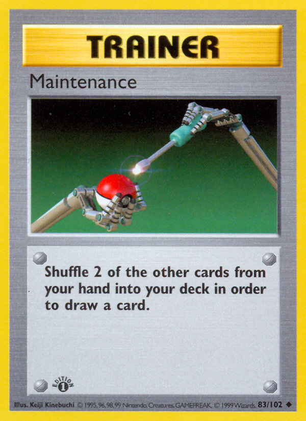 Maintenance (83/102) (Shadowless) [Base Set 1st Edition] | Amazing Games TCG