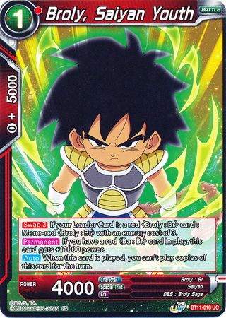 Broly, Saiyan Youth (BT11-018) [Vermilion Bloodline] | Amazing Games TCG