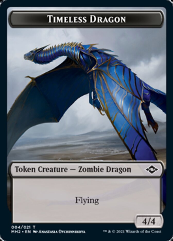 Timeless Dragon Token [Modern Horizons 2 Tokens] | Amazing Games TCG