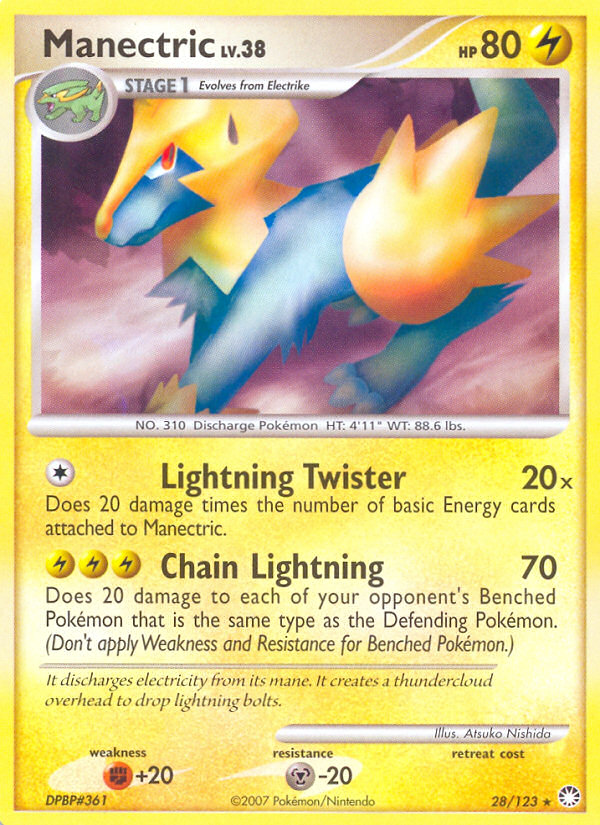 Manectric (28/123) [Diamond & Pearl: Mysterious Treasures] | Amazing Games TCG