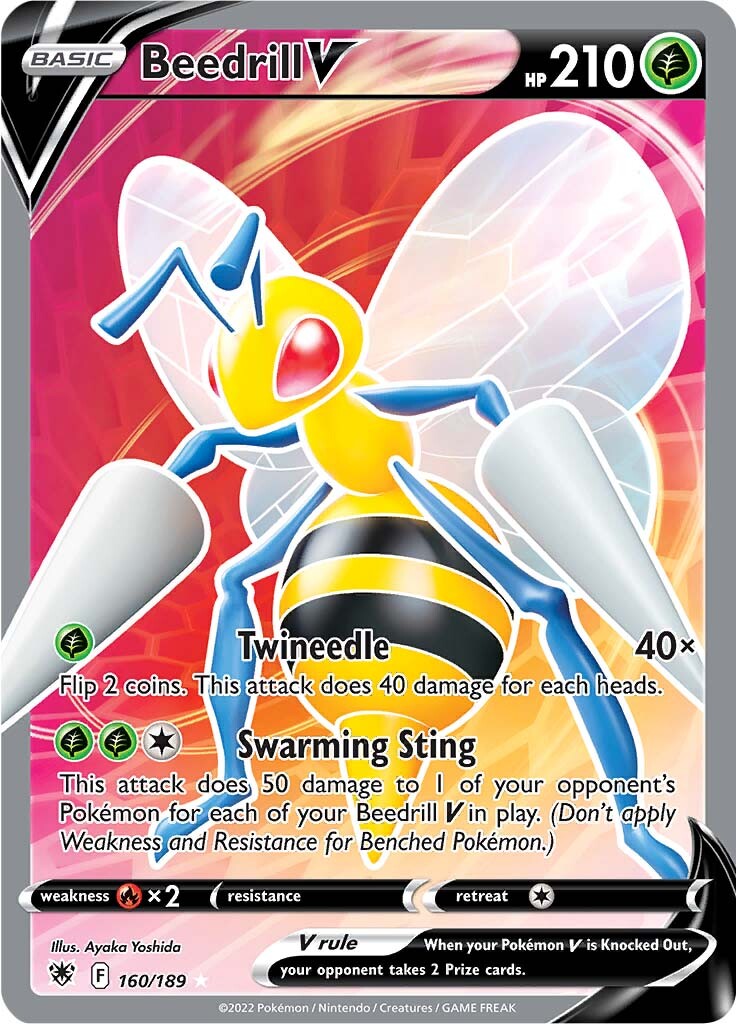 Beedrill V (160/189) [Sword & Shield: Astral Radiance] | Amazing Games TCG