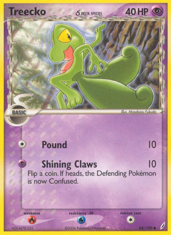 Treecko (68/100) (Delta Species) [EX: Crystal Guardians] | Amazing Games TCG