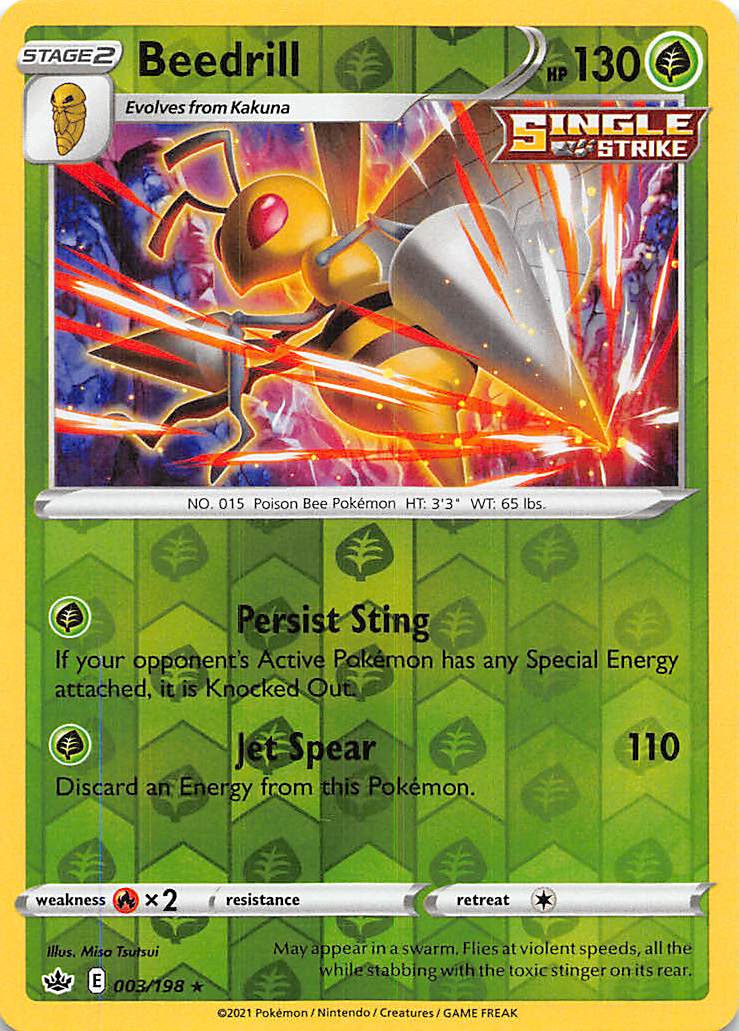 Beedrill (003/198) [Sword & Shield: Chilling Reign] | Amazing Games TCG
