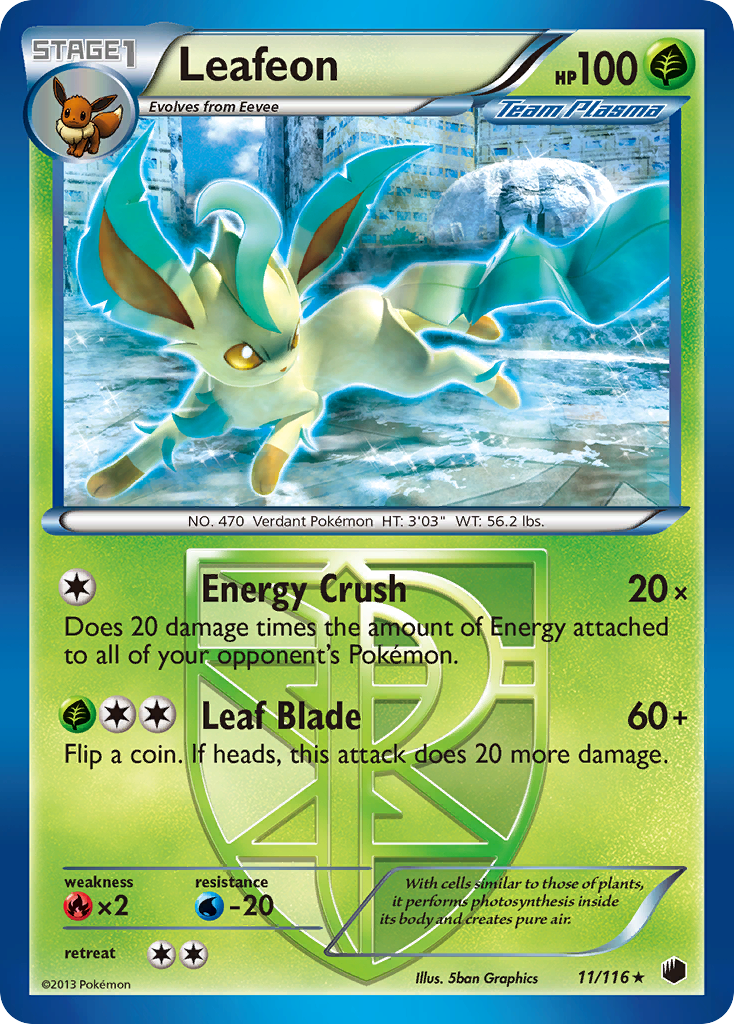 Leafeon (11/116) [Black & White: Plasma Freeze] | Amazing Games TCG