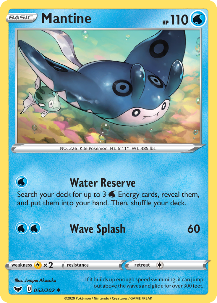 Mantine (052/202) [Sword & Shield: Base Set] | Amazing Games TCG