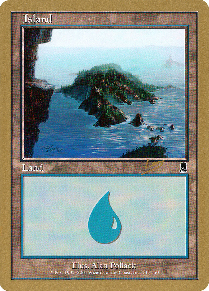 Island (rl335) (Raphael Levy) [World Championship Decks 2002] | Amazing Games TCG