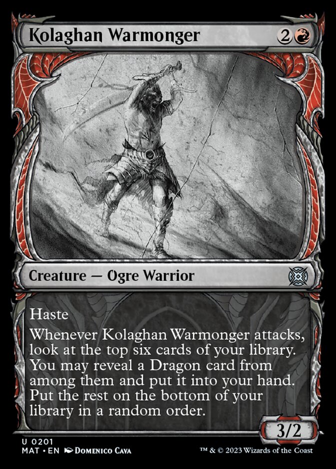 Kolaghan Warmonger (Showcase Halo Foil) [March of the Machine: The Aftermath] | Amazing Games TCG