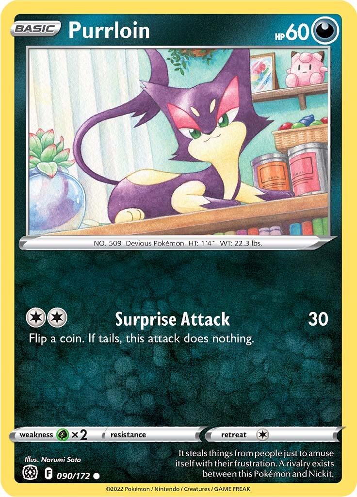 Purrloin (090/172) [Sword & Shield: Brilliant Stars] | Amazing Games TCG