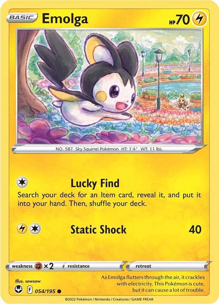 Emolga (054/195) [Sword & Shield: Silver Tempest] | Amazing Games TCG