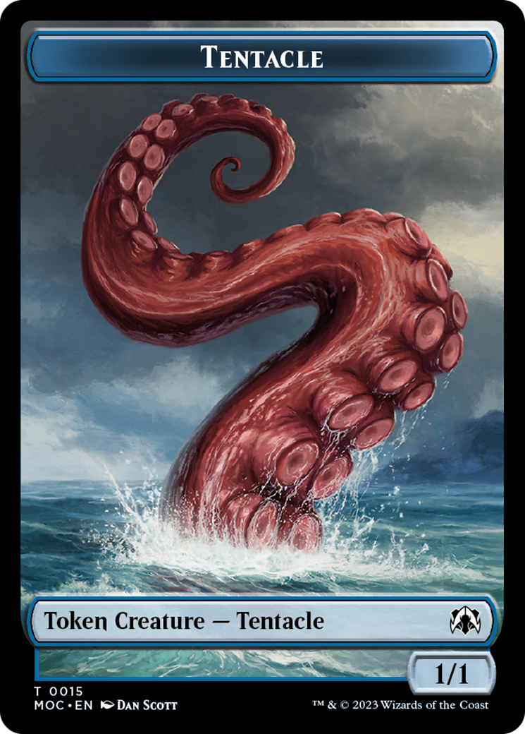 Tentacle // Human (26) Double-Sided Token [March of the Machine Commander Tokens] | Amazing Games TCG