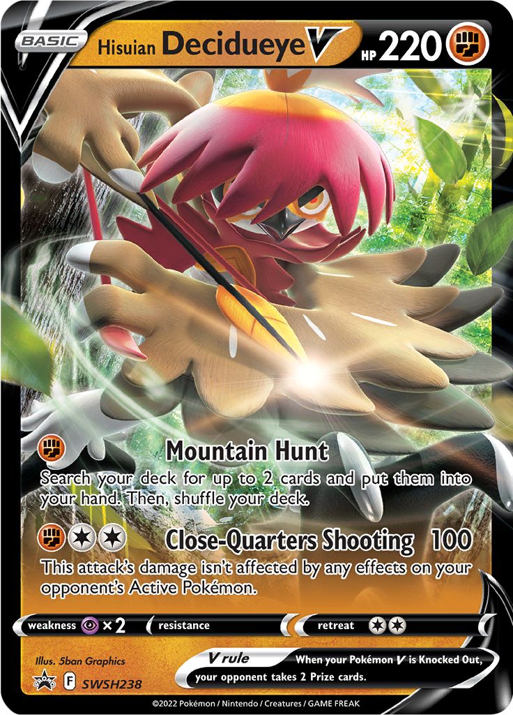 Hisuian Decidueye V (SWSH238) [Sword & Shield: Black Star Promos] | Amazing Games TCG