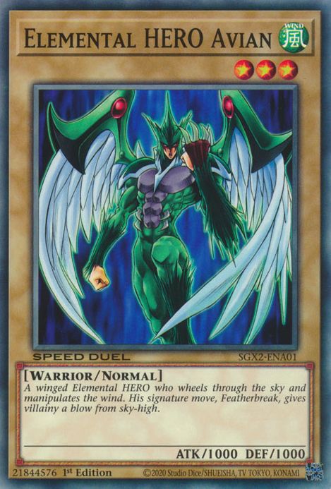 Elemental HERO Avian [SGX2-ENA01] Common | Amazing Games TCG