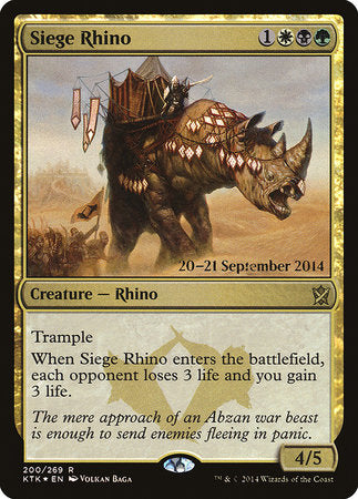 Siege Rhino [Khans of Tarkir Promos] | Amazing Games TCG