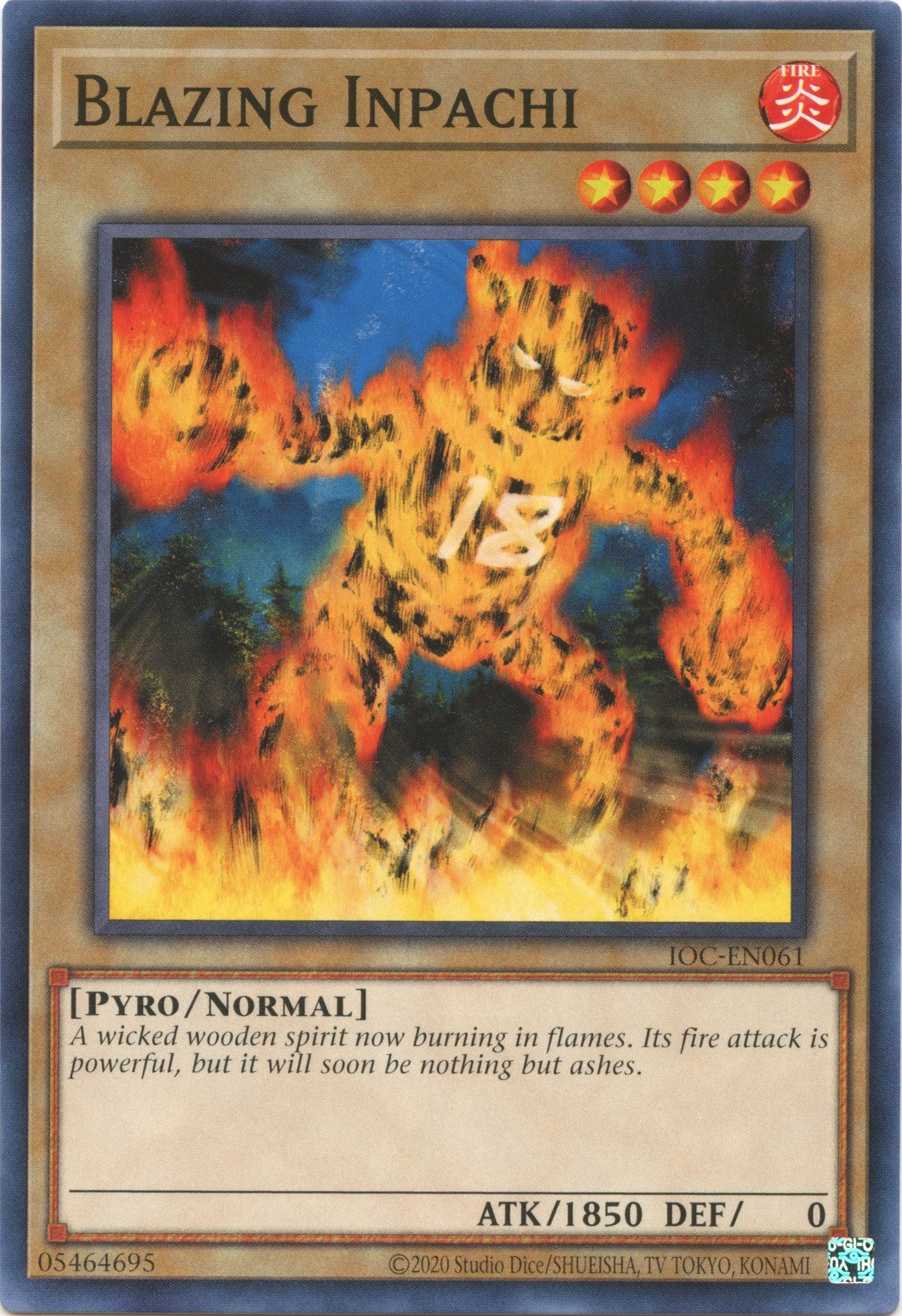 Blazing Inpachi (25th Anniversary) [IOC-EN061] Common | Amazing Games TCG