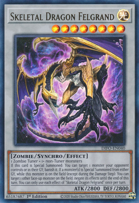 Skeletal Dragon Felgrand [DIFO-EN040] Ultra Rare | Amazing Games TCG