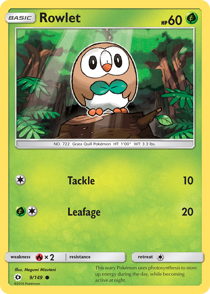 Rowlet (9/149) [Sun & Moon: Base Set] | Amazing Games TCG