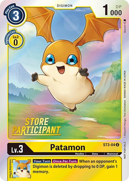 Patamon [ST3-04] (Store Participant) [Starter Deck: Heaven's Yellow Promos] | Amazing Games TCG