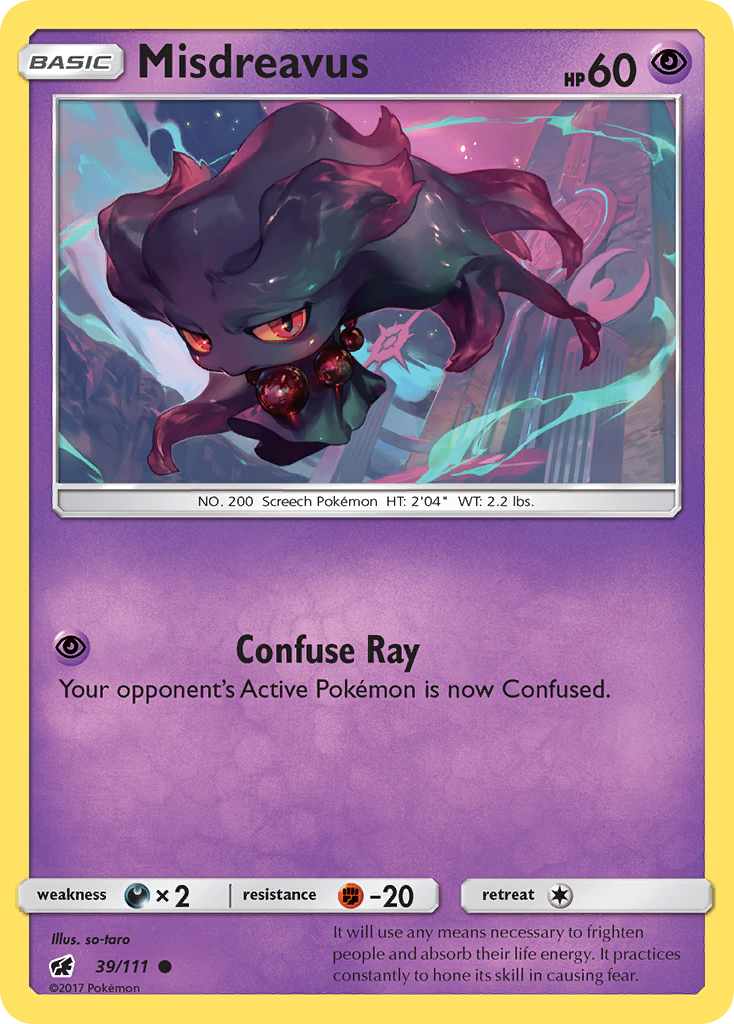 Misdreavus (39/111) [Sun & Moon: Crimson Invasion] | Amazing Games TCG