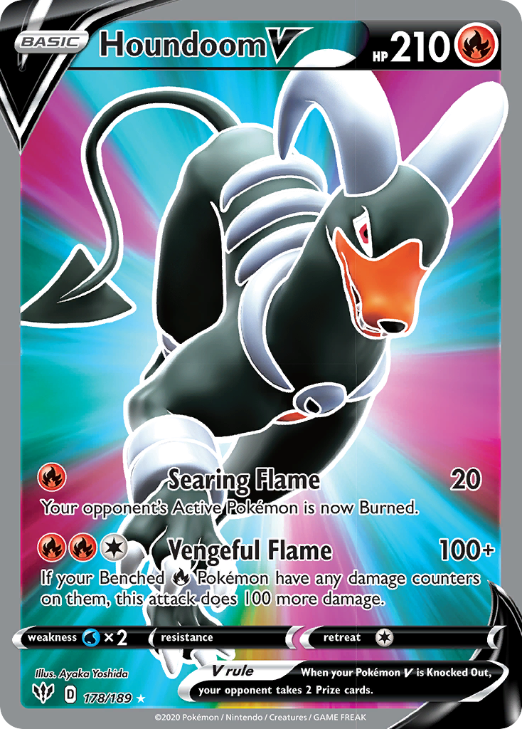 Houndoom V (178/189) [Sword & Shield: Darkness Ablaze] | Amazing Games TCG